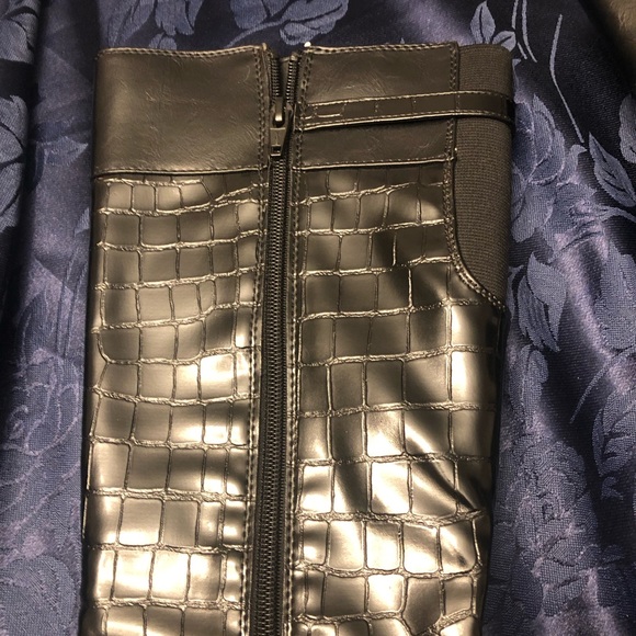 LifeStride women's dressy tall black faux alligator boots size 7 - Picture 5 of 16